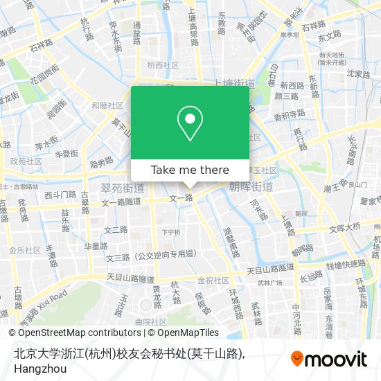北京大学浙江(杭州)校友会秘书处(莫干山路) map