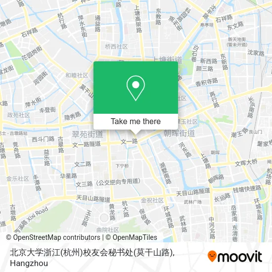 北京大学浙江(杭州)校友会秘书处(莫干山路) map