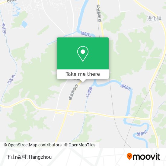 下山俞村 map