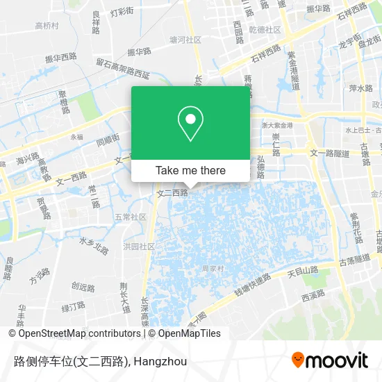 路侧停车位(文二西路) map