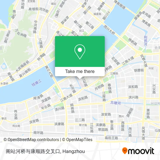 阐站河桥与康顺路交叉口 map