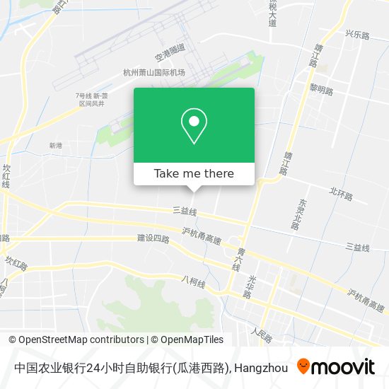 中国农业银行24小时自助银行(瓜港西路) map