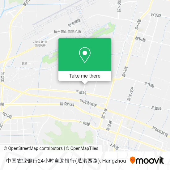 中国农业银行24小时自助银行(瓜港西路) map