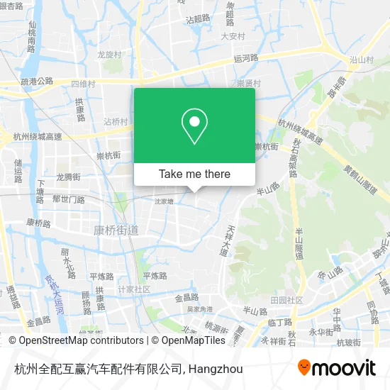 杭州全配互赢汽车配件有限公司 map