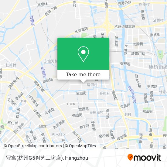 冠寓(杭州G5创艺工坊店) map