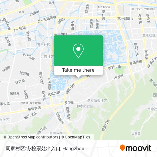 周家村区域-检票处出入口 map