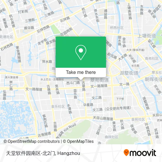 天堂软件园南区-北2门 map