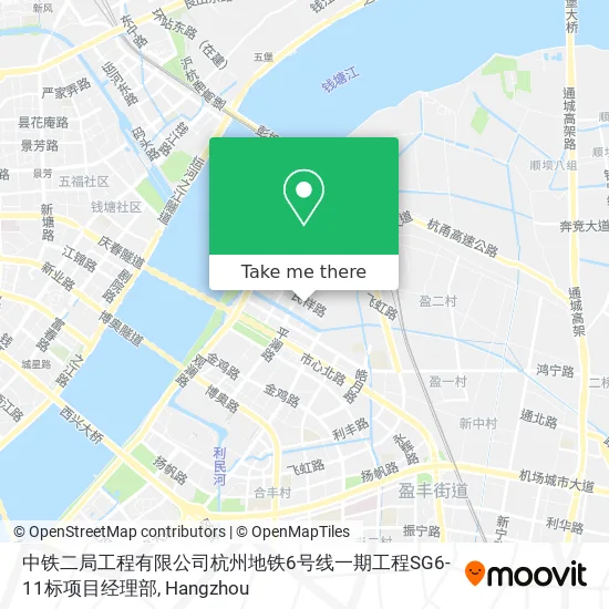 中铁二局工程有限公司杭州地铁6号线一期工程SG6-11标项目经理部 map