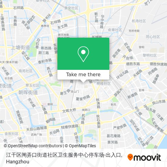 江干区闸弄口街道社区卫生服务中心停车场-出入口 map