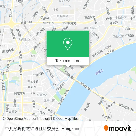 中共彭埠街道御道社区委员会 map