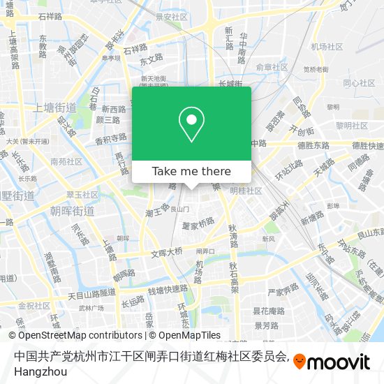 中国共产党杭州市江干区闸弄口街道红梅社区委员会 map