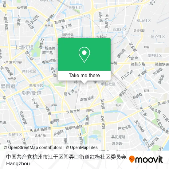 中国共产党杭州市江干区闸弄口街道红梅社区委员会 map