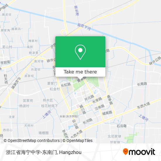 浙江省海宁中学-东南门 map