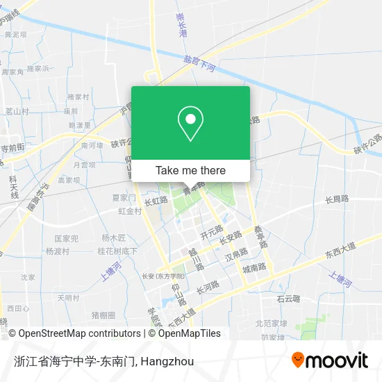 浙江省海宁中学-东南门 map
