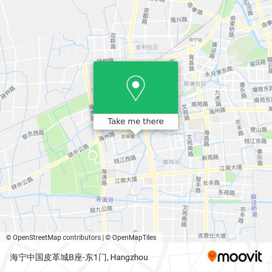 海宁中国皮革城B座-东1门 map