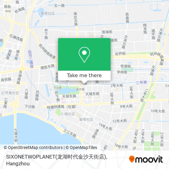 SIXONETWOPLANET(龙湖时代金沙天街店) map