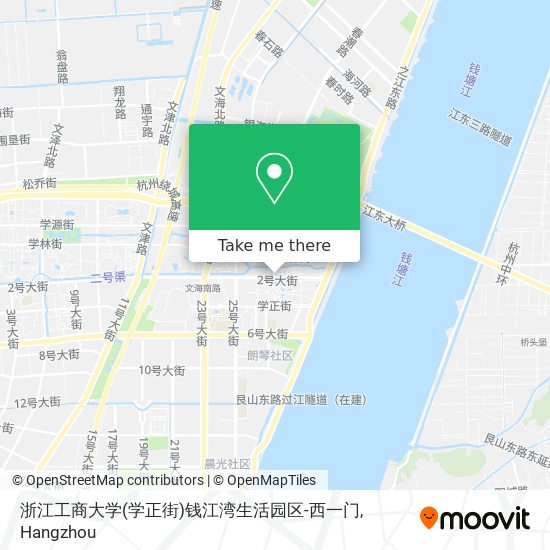 浙江工商大学(学正街)钱江湾生活园区-西一门 map