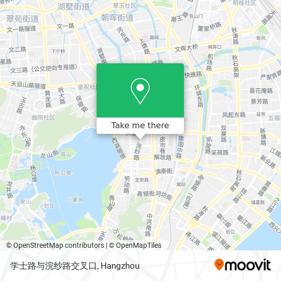 学士路与浣纱路交叉口 map