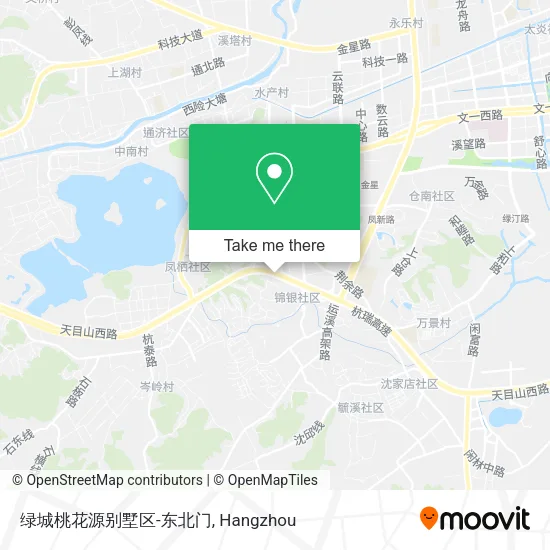 绿城桃花源别墅区-东北门 map