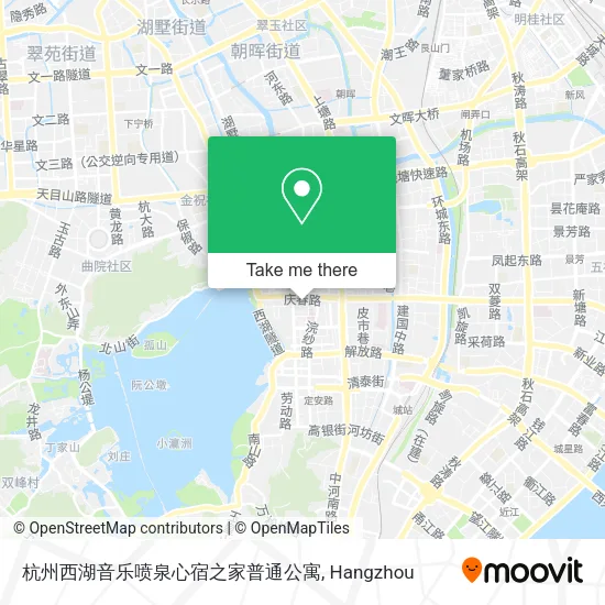 杭州西湖音乐喷泉心宿之家普通公寓 map
