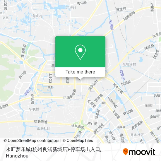 永旺梦乐城(杭州良渚新城店)-停车场出入口 map