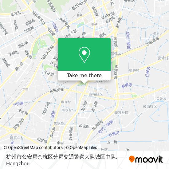 杭州市公安局余杭区分局交通警察大队城区中队 map