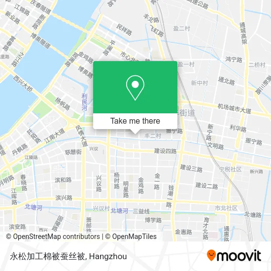 永松加工棉被蚕丝被 map