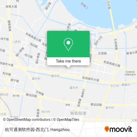 杭可通测软件园-西北门 map