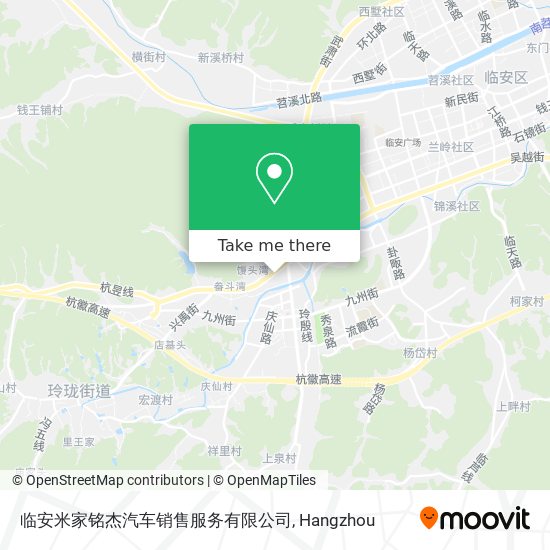 临安米家铭杰汽车销售服务有限公司 map