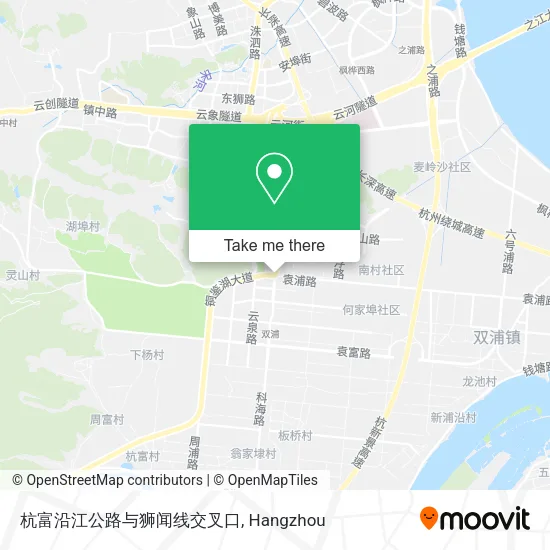 杭富沿江公路与狮闻线交叉口 map