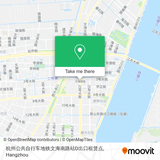 杭州公共自行车地铁文海南路站D出口租赁点 map