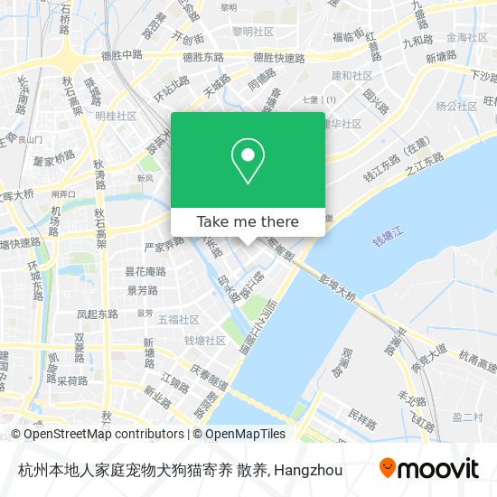 杭州本地人家庭宠物犬狗猫寄养 散养 map