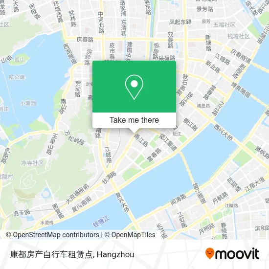 康都房产自行车租赁点 map