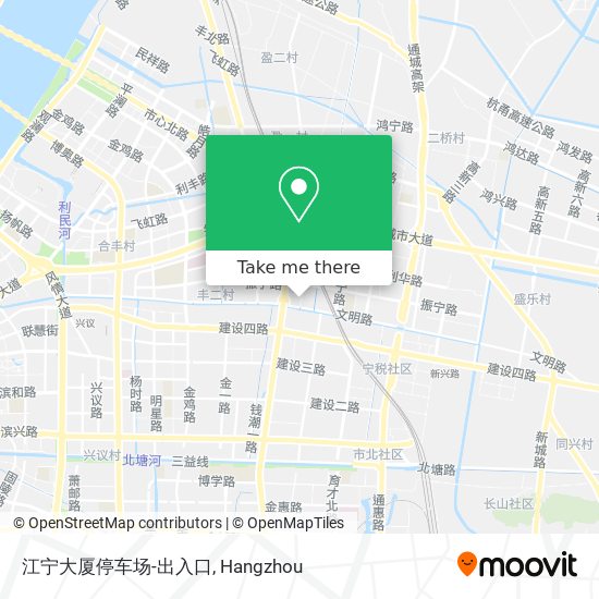 江宁大厦停车场-出入口 map
