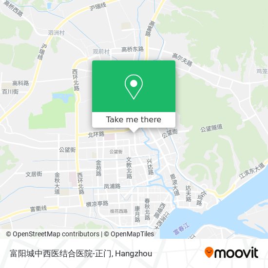 富阳城中西医结合医院-正门 map