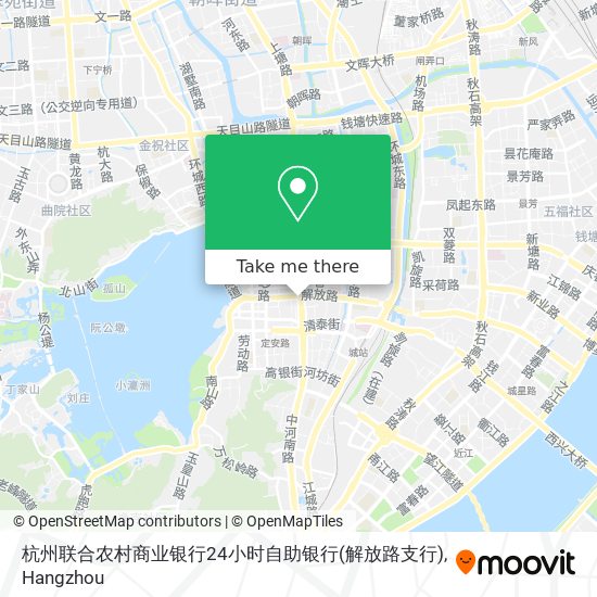 杭州联合农村商业银行24小时自助银行(解放路支行) map