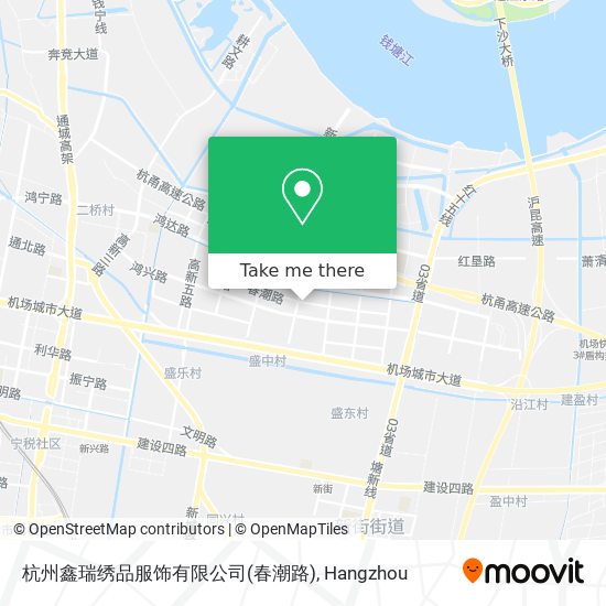 杭州鑫瑞绣品服饰有限公司(春潮路) map