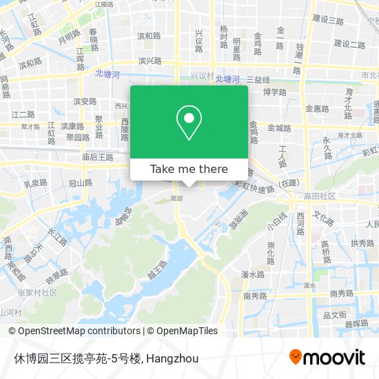 休博园三区揽亭苑-5号楼 map