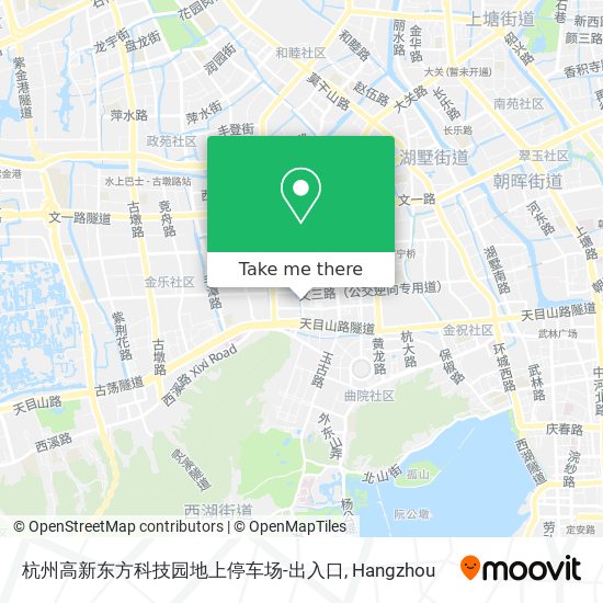 杭州高新东方科技园地上停车场-出入口 map