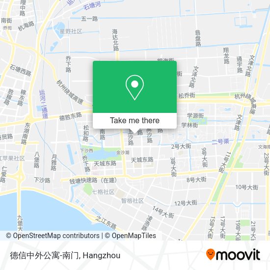 德信中外公寓-南门 map