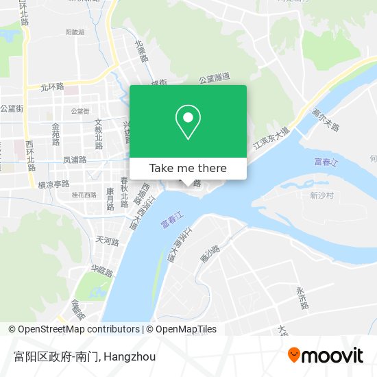 富阳区政府-南门 map