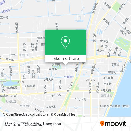 杭州公交下沙文溯站 map