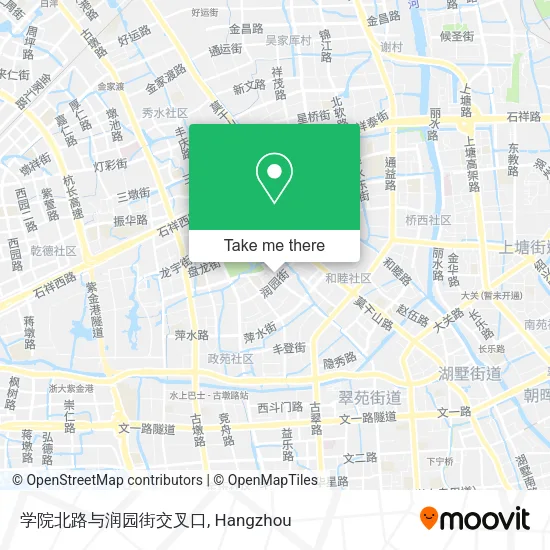 学院北路与润园街交叉口 map