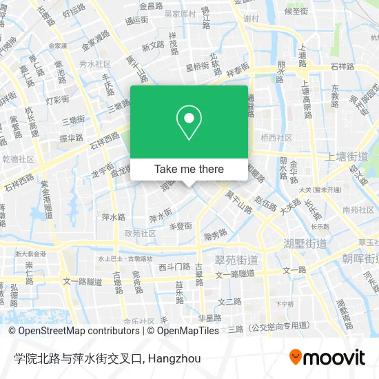 学院北路与萍水街交叉口 map