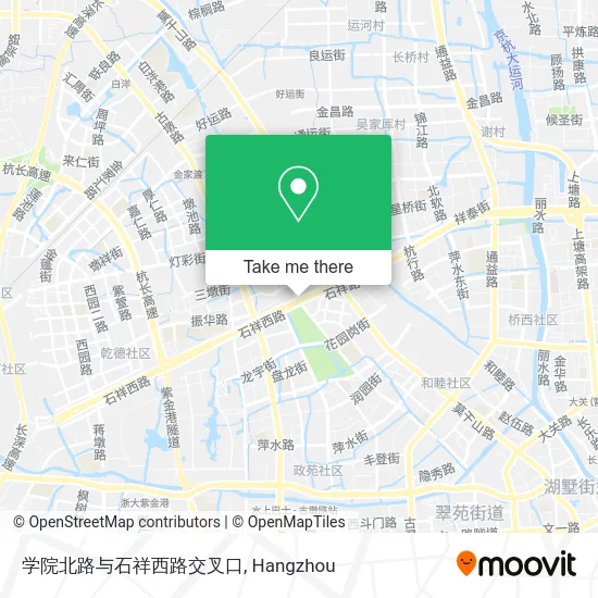 学院北路与石祥西路交叉口 map