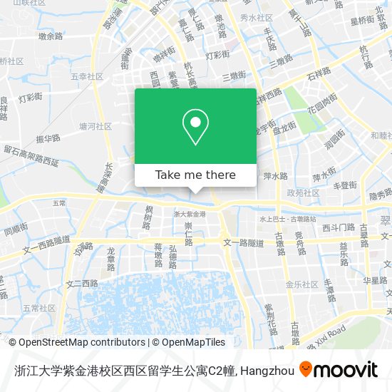 浙江大学紫金港校区西区留学生公寓C2幢 map