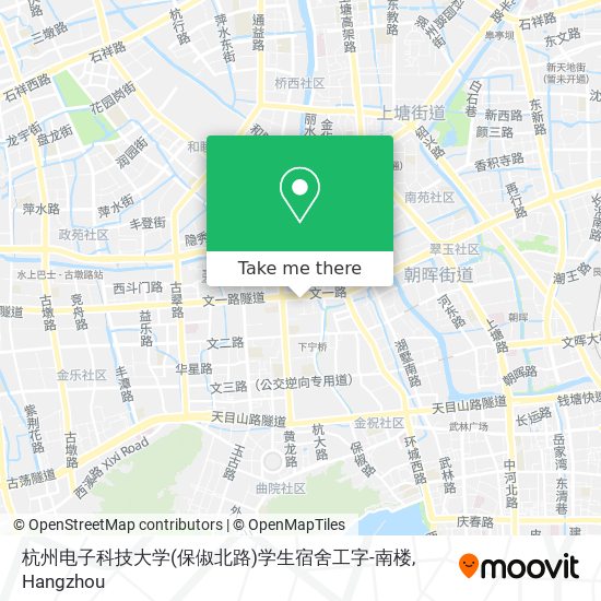 杭州电子科技大学(保俶北路)学生宿舍工字-南楼 map