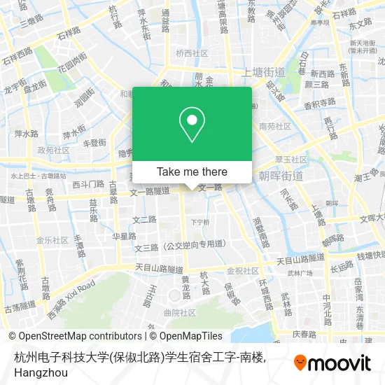 杭州电子科技大学(保俶北路)学生宿舍工字-南楼 map