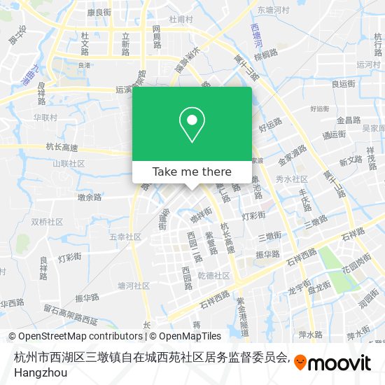 杭州市西湖区三墩镇自在城西苑社区居务监督委员会 map
