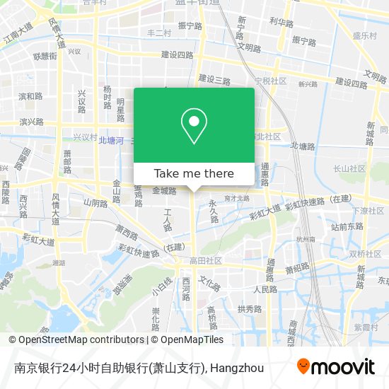 南京银行24小时自助银行(萧山支行) map